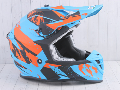 Шлем интеграл GTX 578 №2 (M) BLACK/ ORANGE GREEN